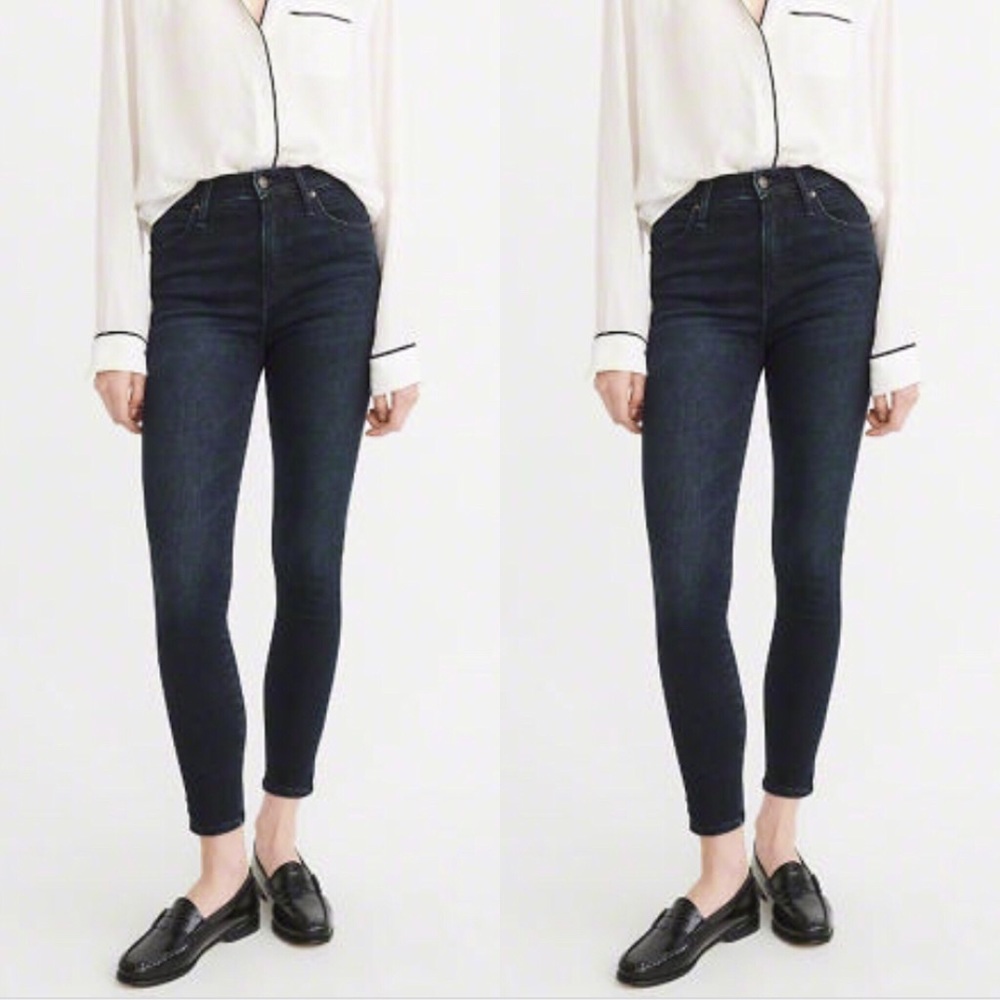 A&F high rise ankle jeans